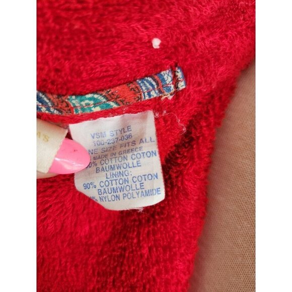 Vintage 80s Victoria's Secret Paisley Robe Made in Greece Gold Label 100% Cotton - Picture 10 of 10